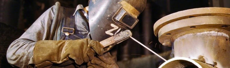 Welding work on heavy equipment
